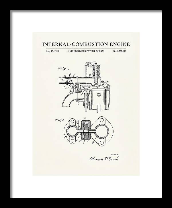 Internal Combustion Engine Brush Minimalist Patent Us1552819a