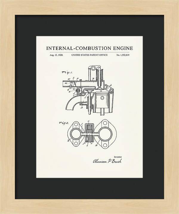 Internal Combustion Engine Brush Minimalist Patent Us1552819a