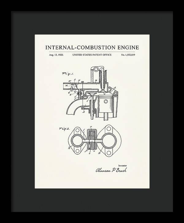Internal Combustion Engine Brush Minimalist Patent Us1552819a