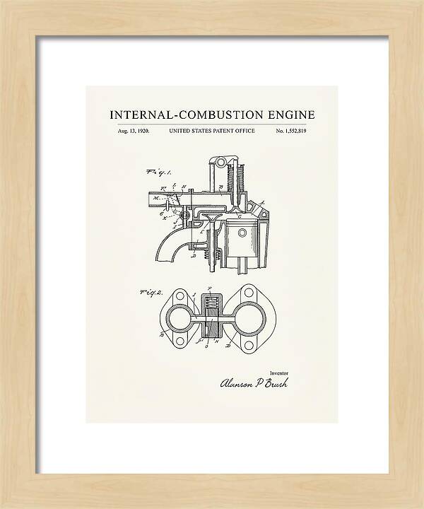 Internal Combustion Engine Brush Minimalist Patent Us1552819a