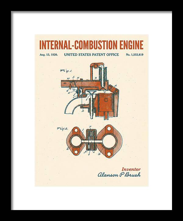 Internal Combustion Engine Brush Retro Patent Us1552819a