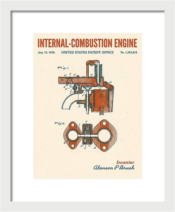 Internal Combustion Engine Brush Retro Patent Us1552819a