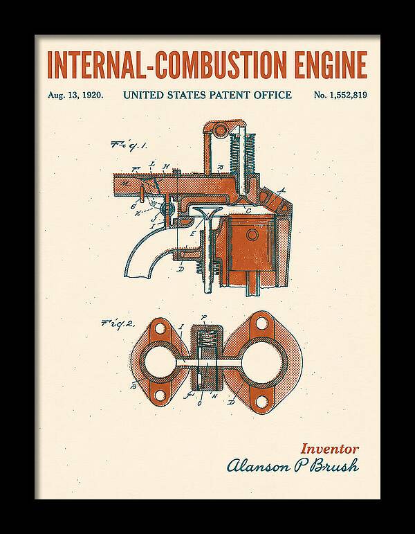 Internal Combustion Engine Brush Retro Patent Us1552819a