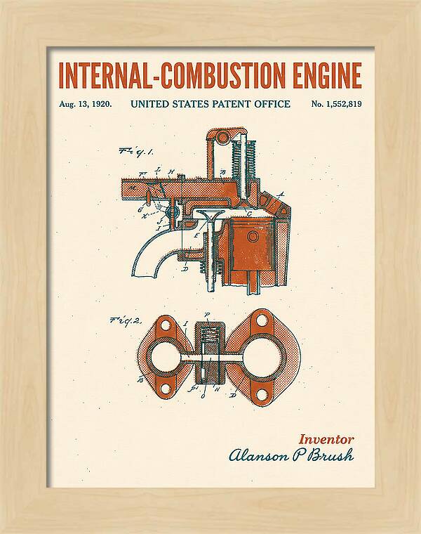 Internal Combustion Engine Brush Retro Patent Us1552819a
