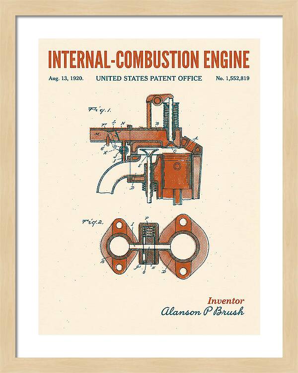 Internal Combustion Engine Brush Retro Patent Us1552819a