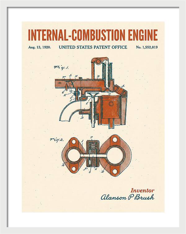 Internal Combustion Engine Brush Retro Patent Us1552819a