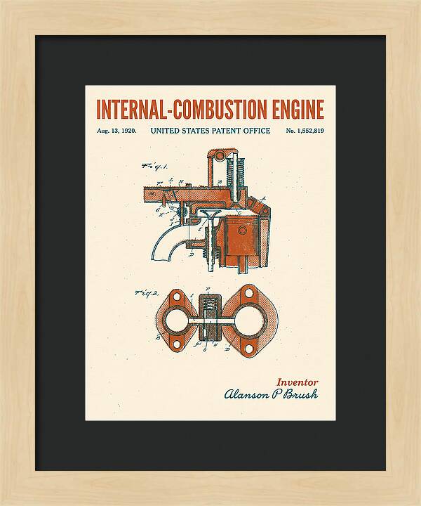 Internal Combustion Engine Brush Retro Patent Us1552819a