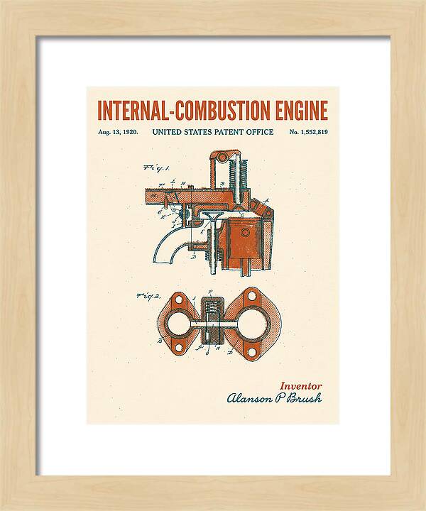 Internal Combustion Engine Brush Retro Patent Us1552819a