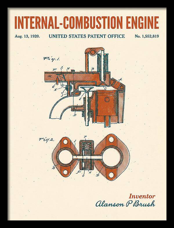 Internal Combustion Engine Brush Retro Patent Us1552819a