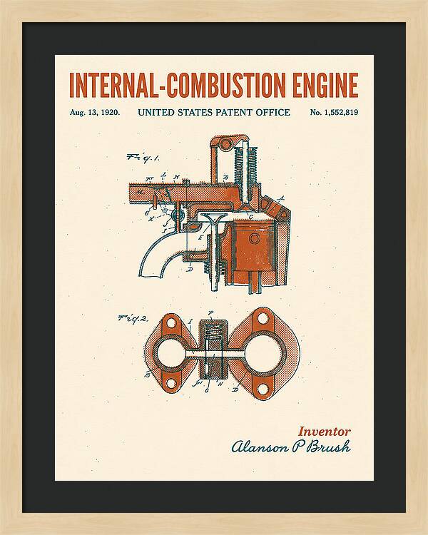 Internal Combustion Engine Brush Retro Patent Us1552819a