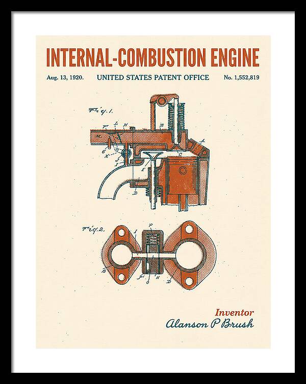 Internal Combustion Engine Brush Retro Patent Us1552819a