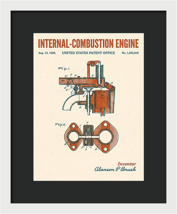 Internal Combustion Engine Brush Retro Patent Us1552819a
