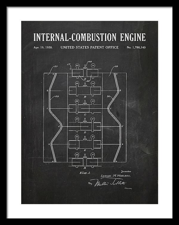 Internal Combustion Engine Chalkboard Patent Us1788140a