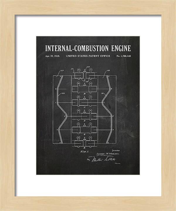 Internal Combustion Engine Chalkboard Patent Us1788140a