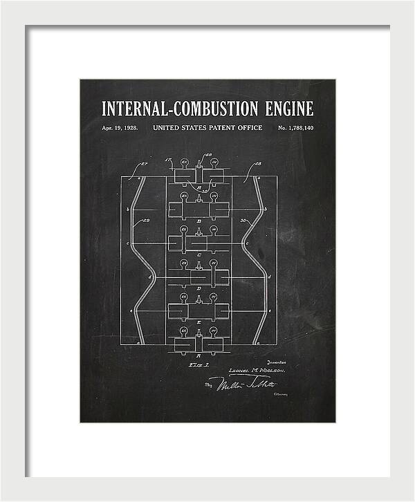 Internal Combustion Engine Chalkboard Patent Us1788140a