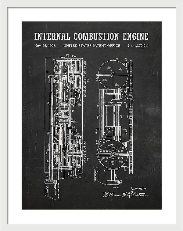 Internal Combustion Engine Chalkboard Patent Us1879911a