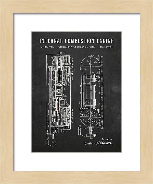 Internal Combustion Engine Chalkboard Patent Us1879911a