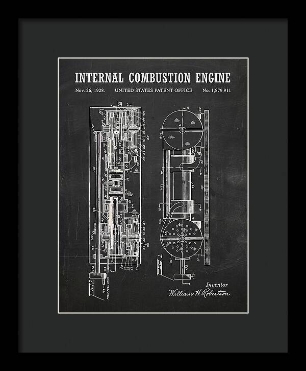 Internal Combustion Engine Chalkboard Patent Us1879911a