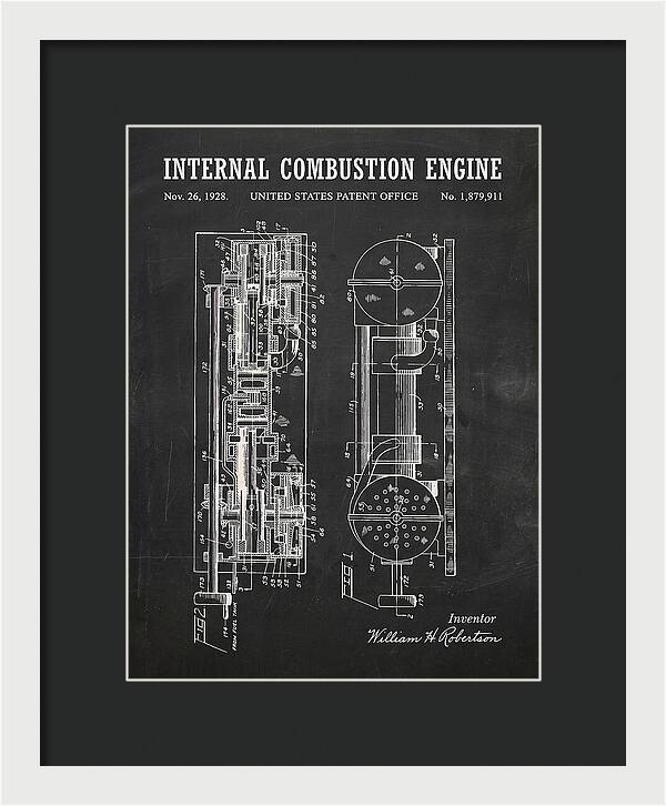 Internal Combustion Engine Chalkboard Patent Us1879911a