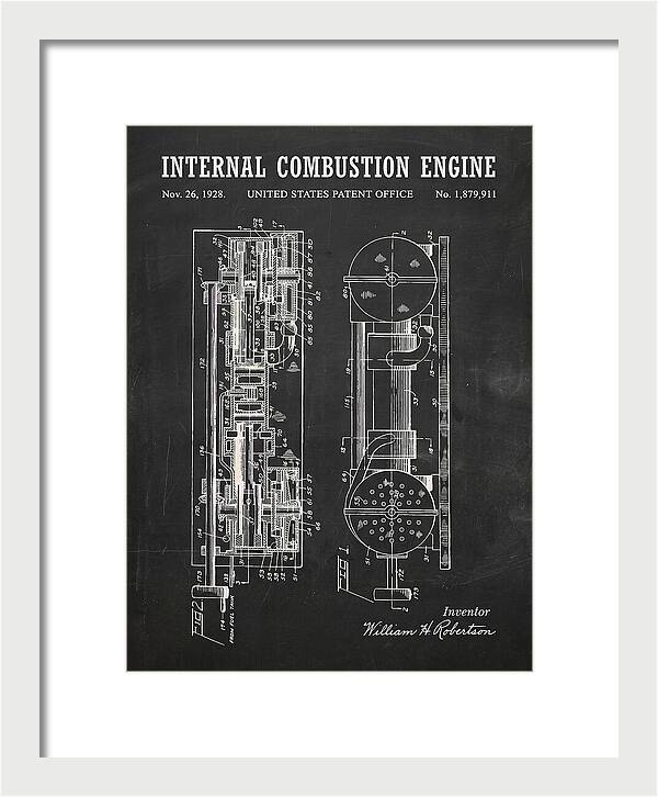 Internal Combustion Engine Chalkboard Patent Us1879911a