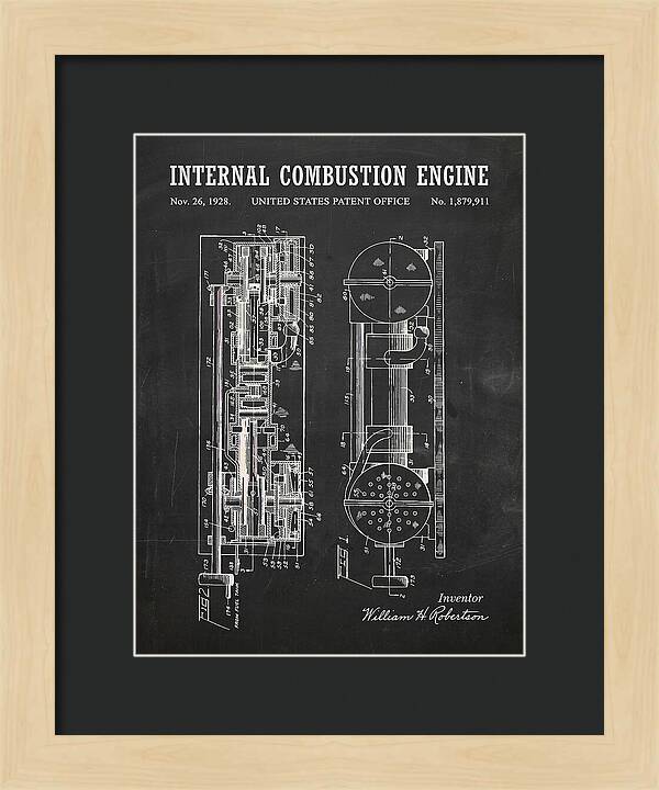 Internal Combustion Engine Chalkboard Patent Us1879911a