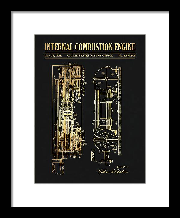 Internal Combustion Engine Gold Patent Us1879911a
