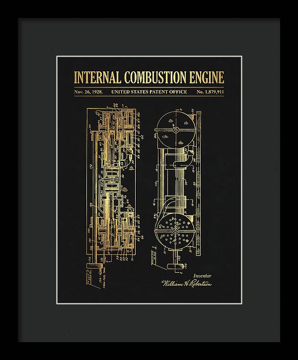 Internal Combustion Engine Gold Patent Us1879911a