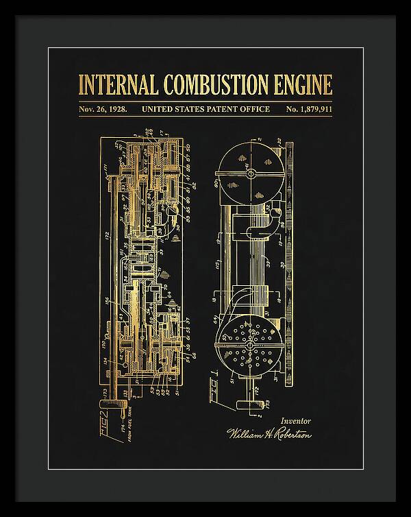 Internal Combustion Engine Gold Patent Us1879911a