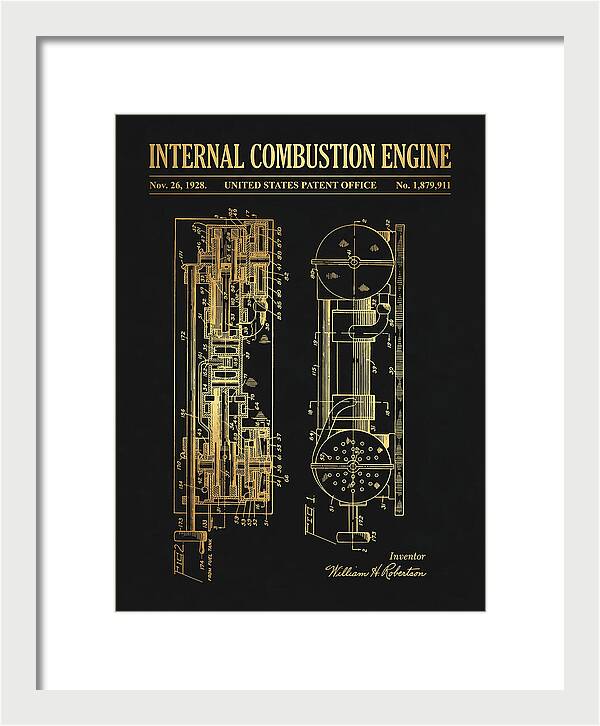 Internal Combustion Engine Gold Patent Us1879911a