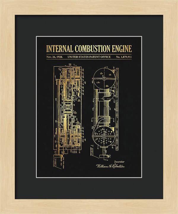 Internal Combustion Engine Gold Patent Us1879911a