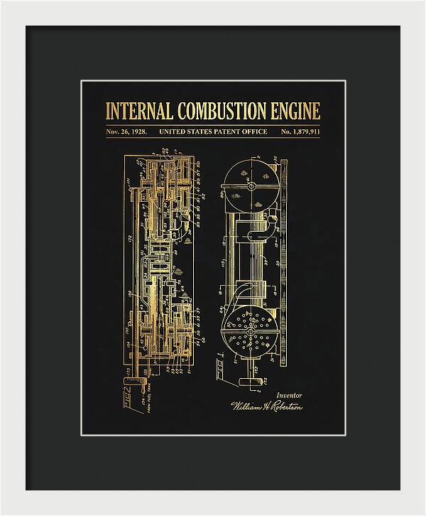Internal Combustion Engine Gold Patent Us1879911a