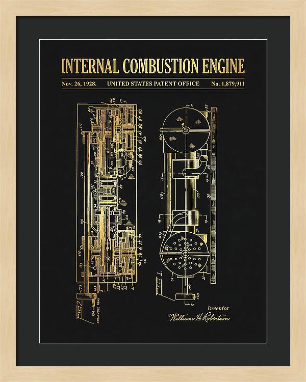 Internal Combustion Engine Gold Patent Us1879911a
