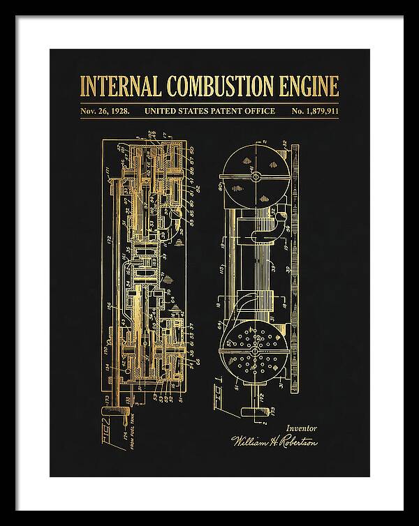 Internal Combustion Engine Gold Patent Us1879911a