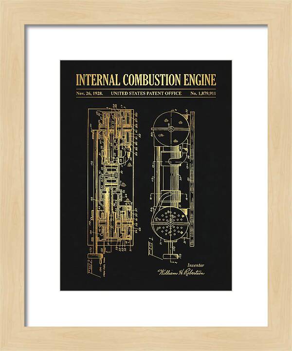 Internal Combustion Engine Gold Patent Us1879911a