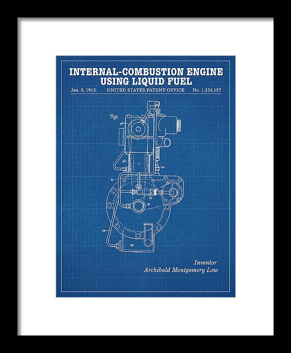 Internal Combustion Engine Liquid Fuel Blueprint Patent Us1124157a