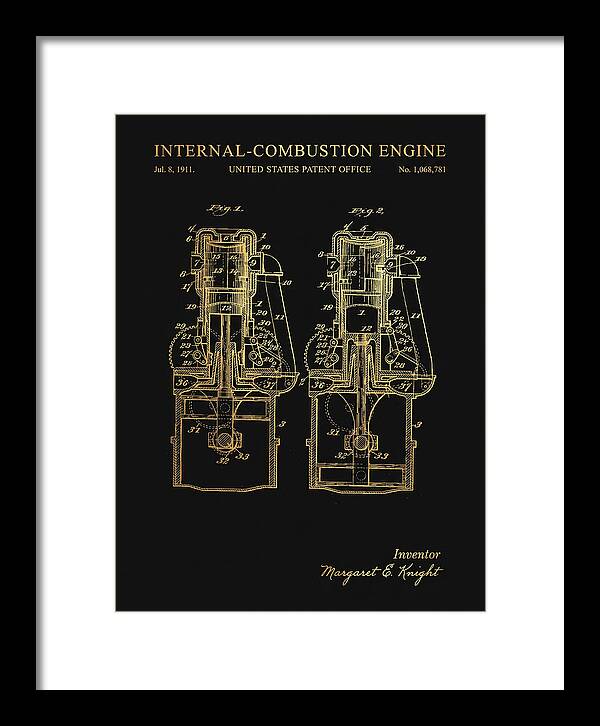 Internal Combustion Engine Margaret Knight Gold Patent Us1068781a