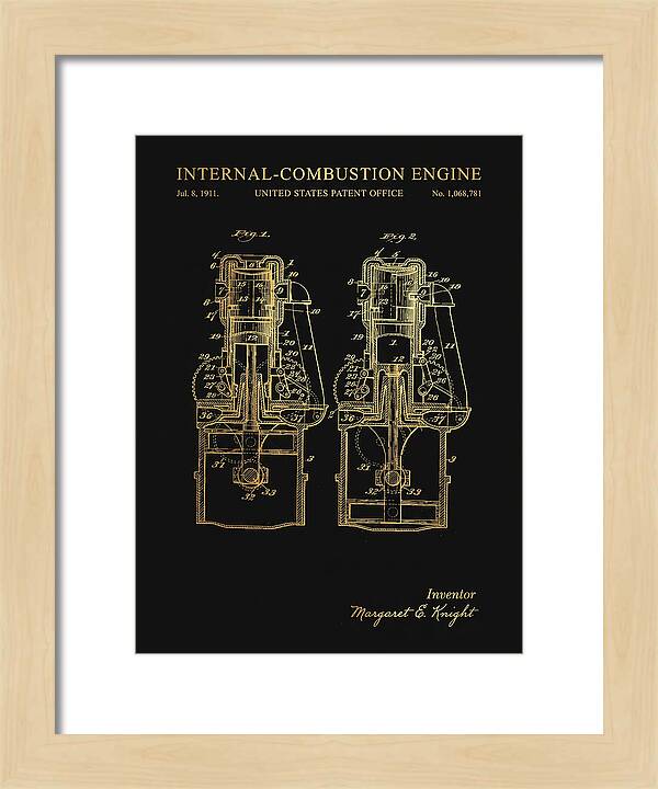 Internal Combustion Engine Margaret Knight Gold Patent Us1068781a