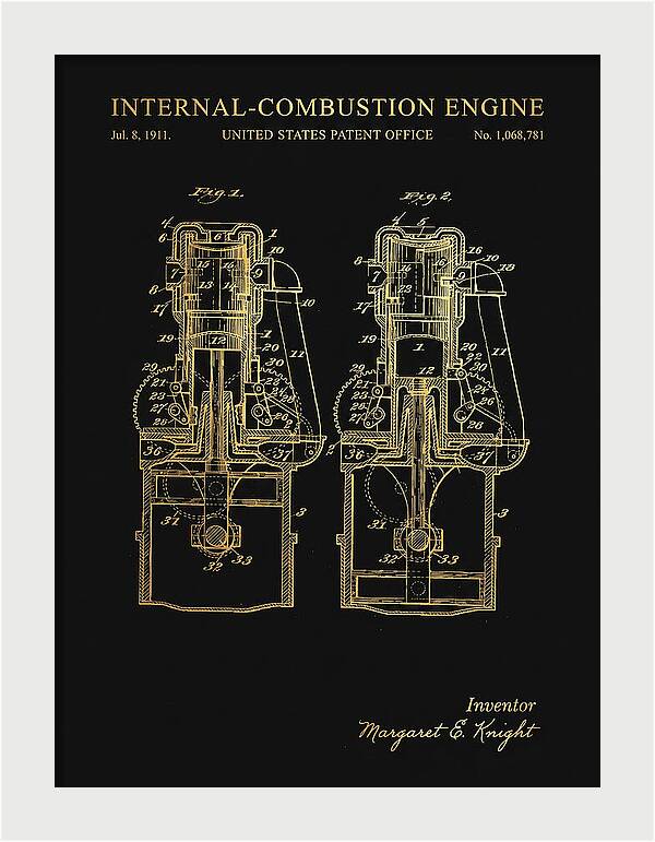 Internal Combustion Engine Margaret Knight Gold Patent Us1068781a