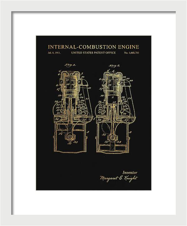 Internal Combustion Engine Margaret Knight Gold Patent Us1068781a