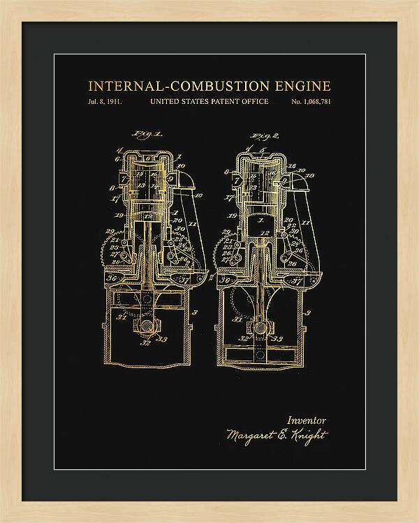 Internal Combustion Engine Margaret Knight Gold Patent Us1068781a