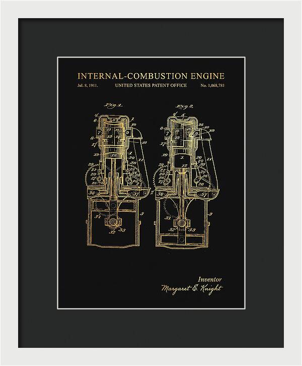 Internal Combustion Engine Margaret Knight Gold Patent Us1068781a