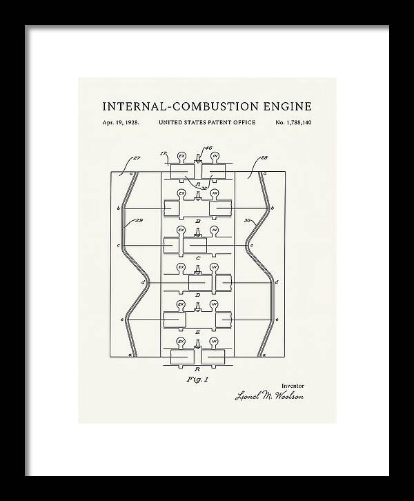 Internal Combustion Engine Minimalist Patent Us1788140a