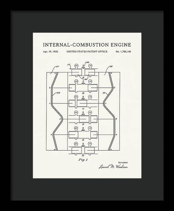 Internal Combustion Engine Minimalist Patent Us1788140a