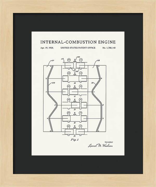 Internal Combustion Engine Minimalist Patent Us1788140a