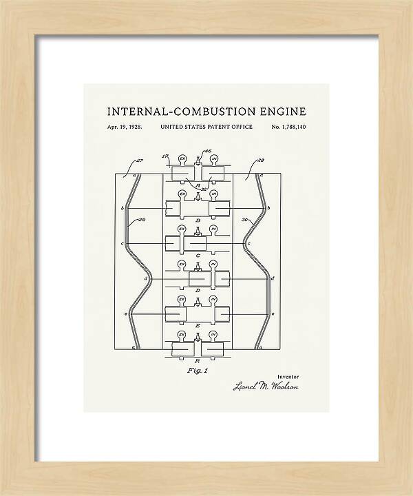 Internal Combustion Engine Minimalist Patent Us1788140a