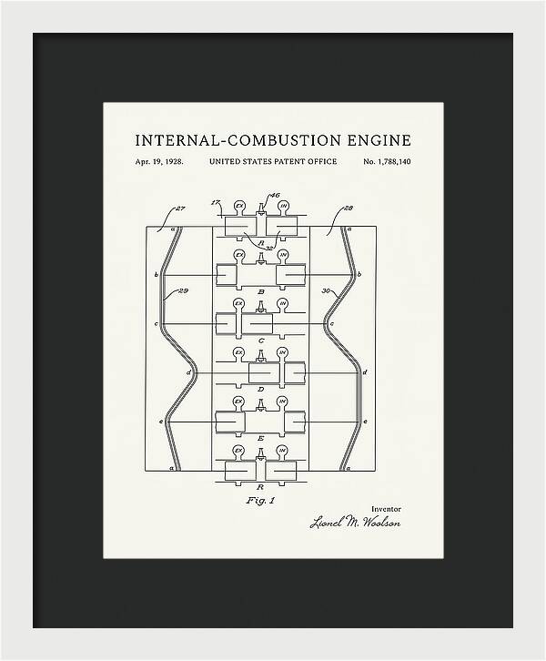 Internal Combustion Engine Minimalist Patent Us1788140a