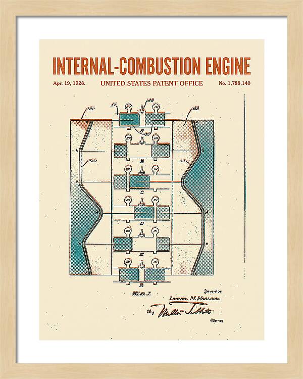 Internal Combustion Engine Retro Patent Us1788140a