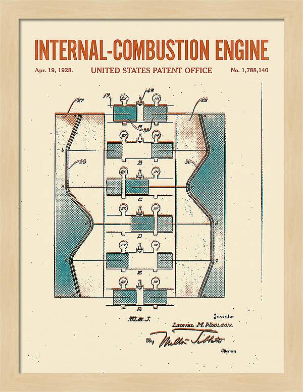 Internal Combustion Engine Retro Patent Us1788140a