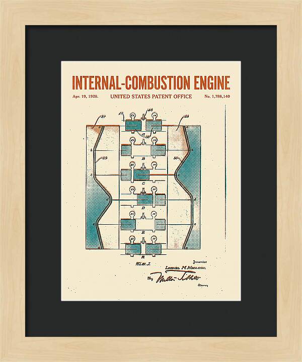 Internal Combustion Engine Retro Patent Us1788140a