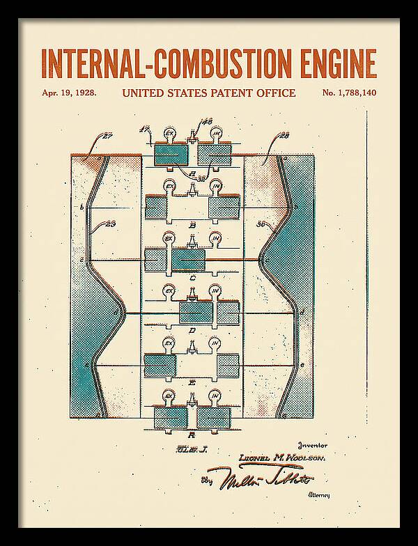 Internal Combustion Engine Retro Patent Us1788140a